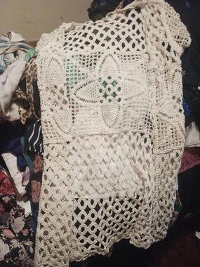 Maurices Cream Crochet Openwork Sweater Cardigan